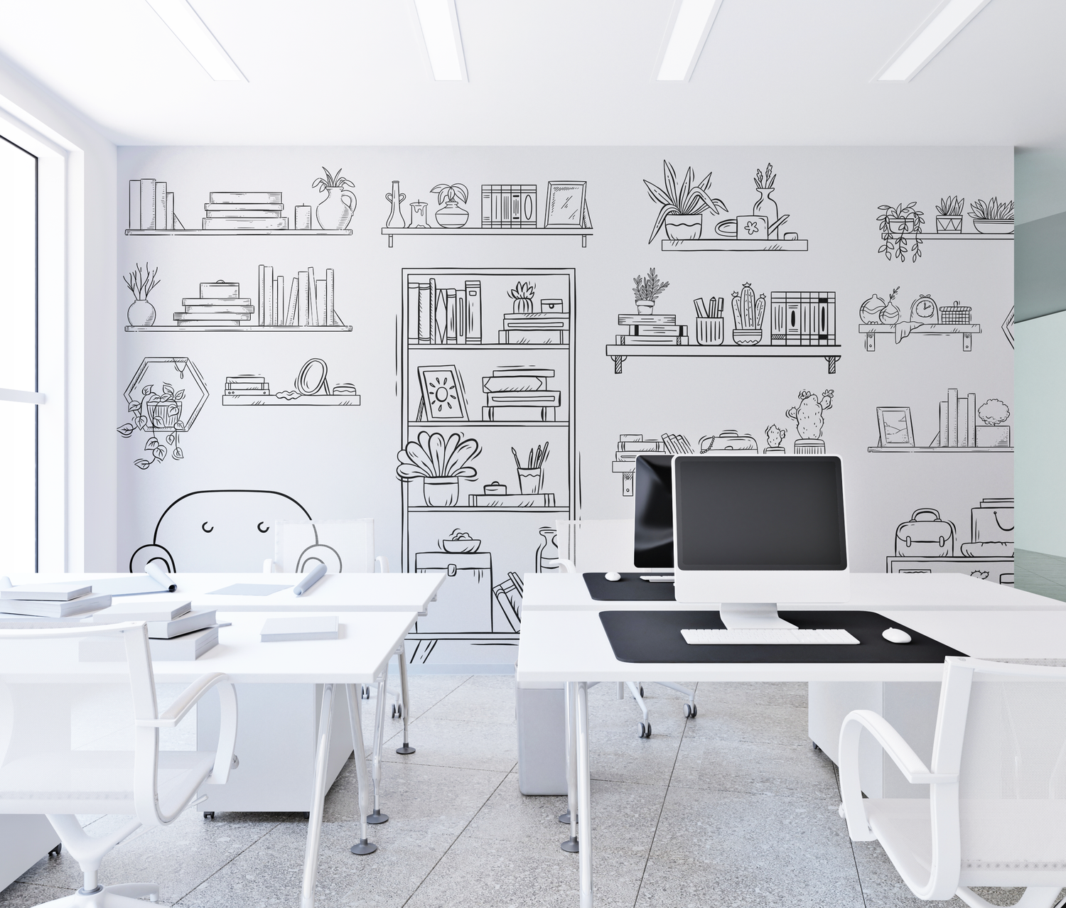 Décorations murales pour Professionnels - Les Petits Papiers- coloriage géant - papier peint - sticker