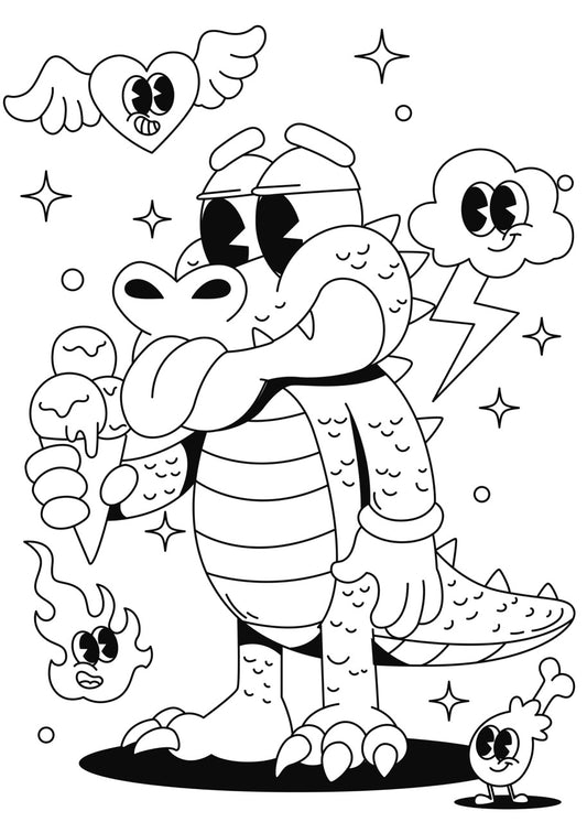 Sticker mural " Draglace” – Repositionnable et sans colle