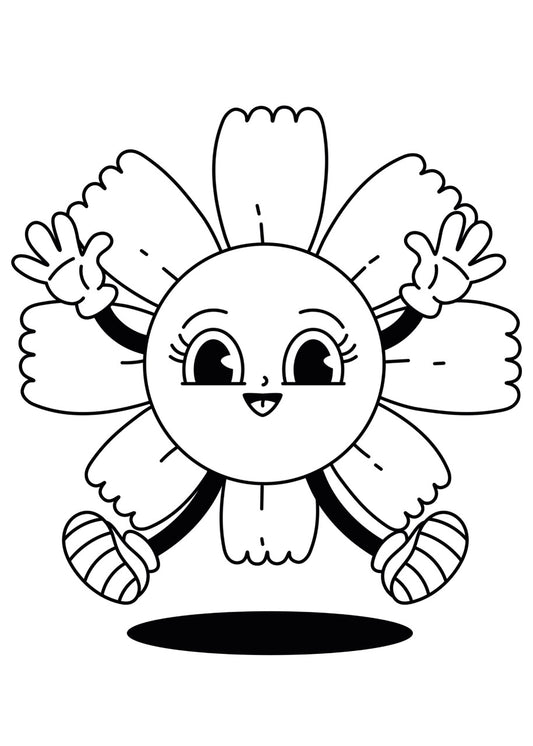 Sticker mural "Jumping Jackeline” – Repositionnable et sans colle