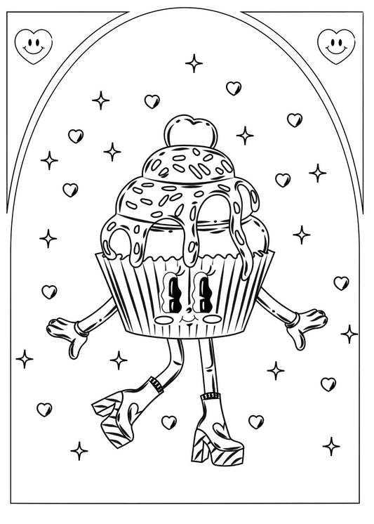 Sticker mural "Lady Muffinz” – Repositionnable et sans colle