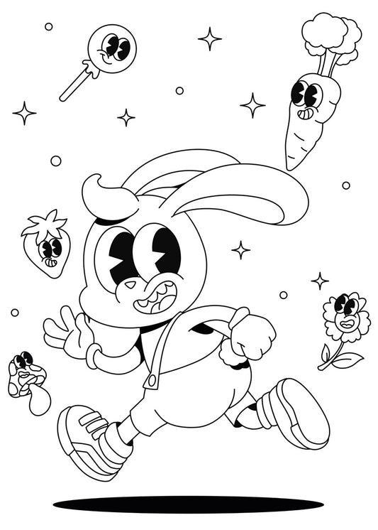 Sticker mural "Turbo Pinpin” – Repositionnable et sans colle