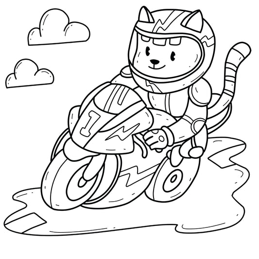 Sticker mural “Turbochat” – Repositionnable et sans colle