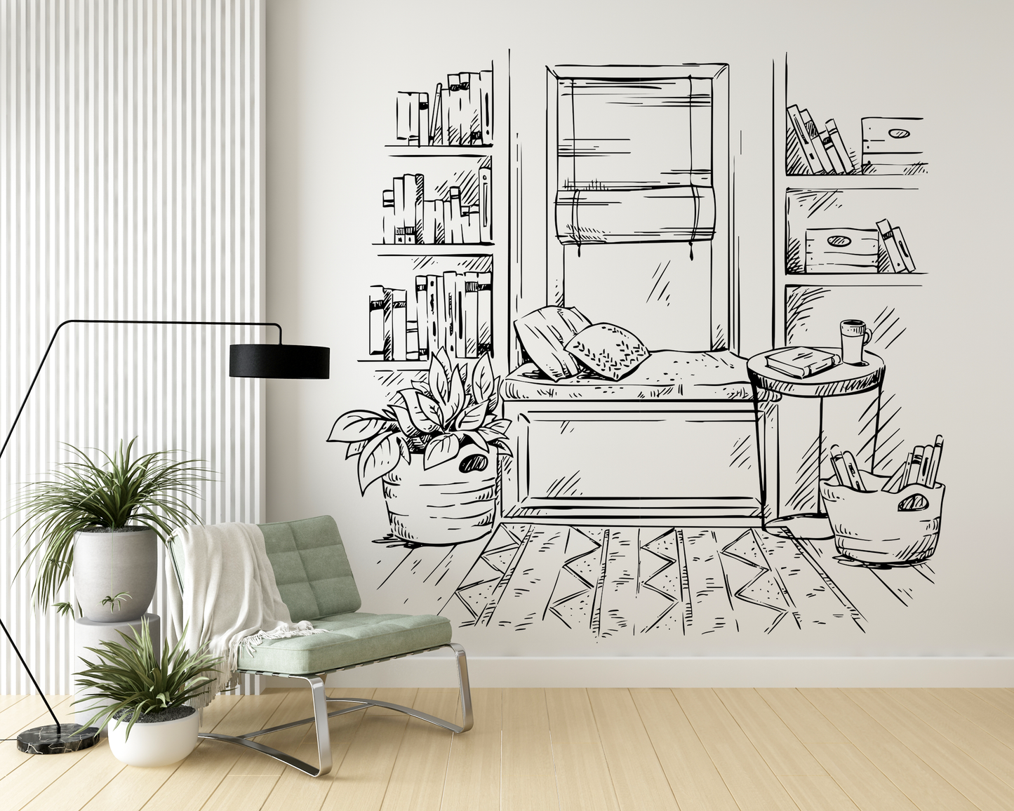 Papier Peint à colorier - Coin Sieste