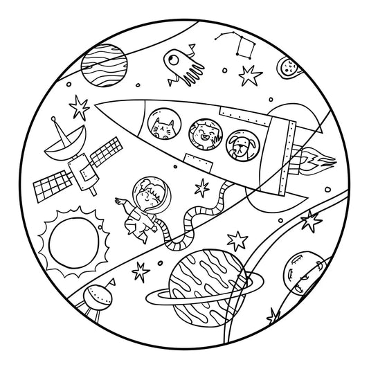 Sticker "Envolée Spatiale" - Repositionnable et sans colle