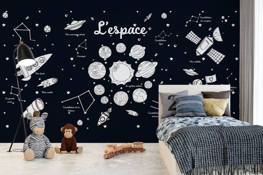 Papier Peint à colorier - Espace