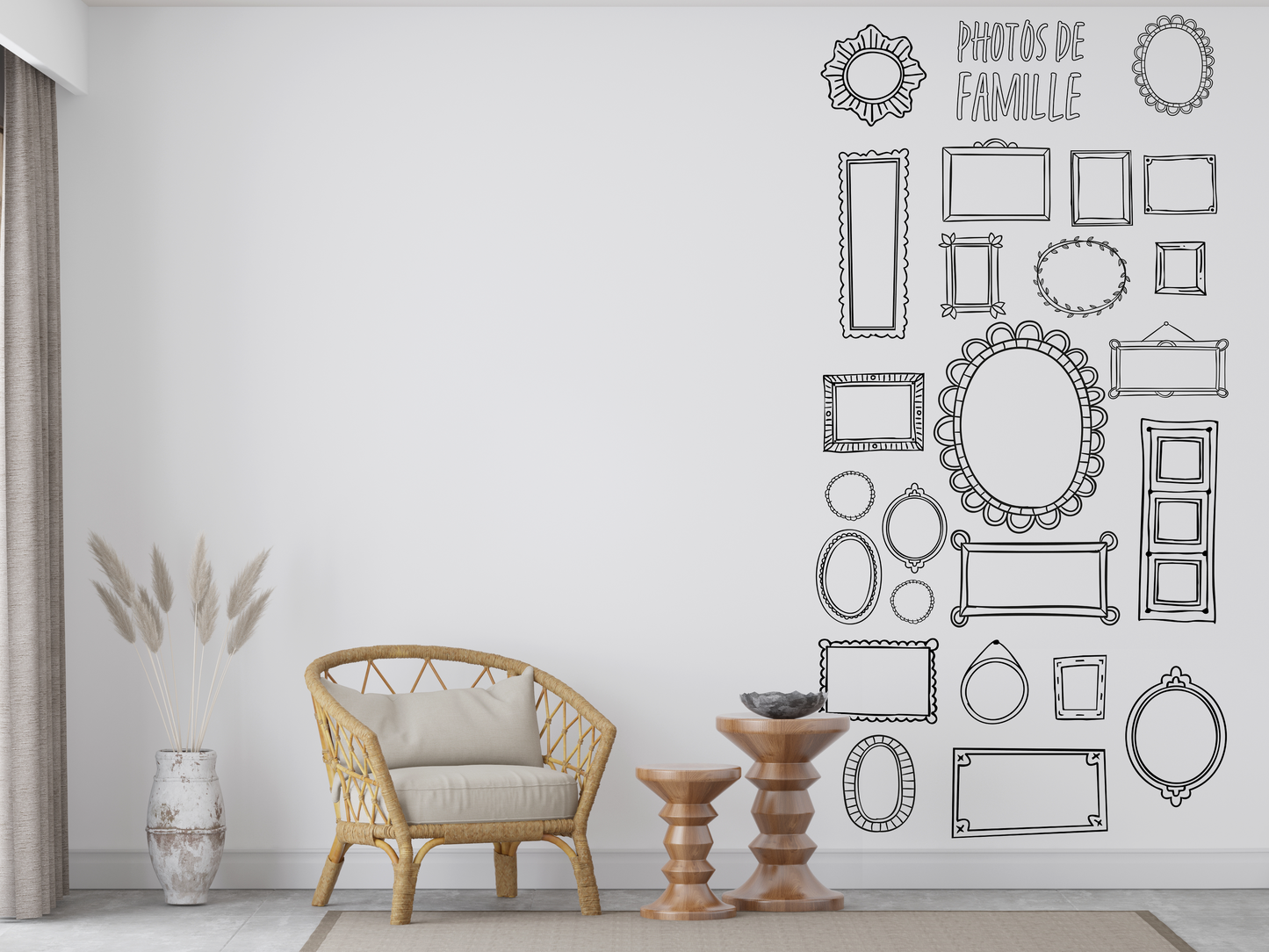 Papier Peint à colorier - Photos de famille