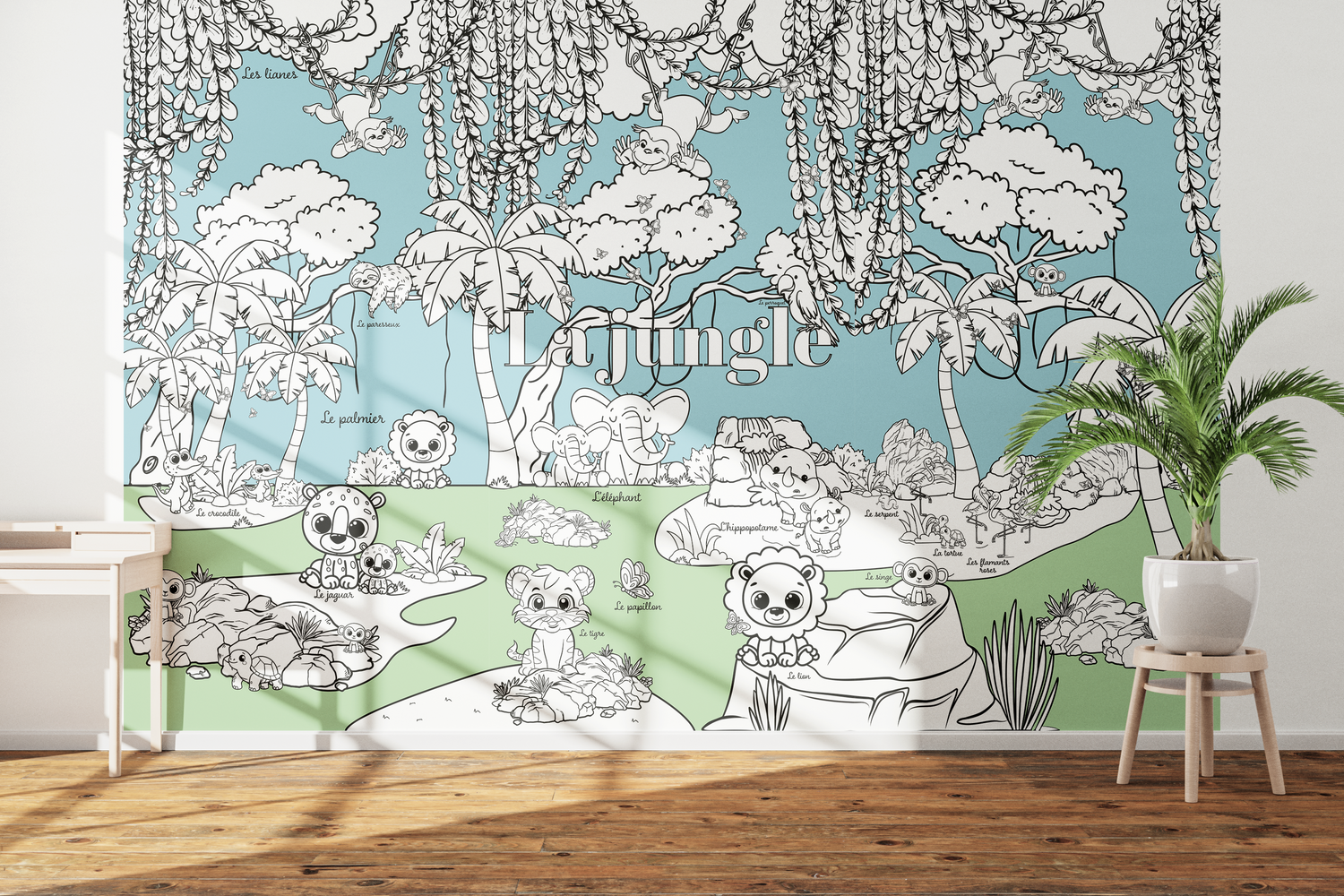 Les éducatifs - Papiers Peints - Les Petits Papiers- coloriage géant - papier peint - sticker