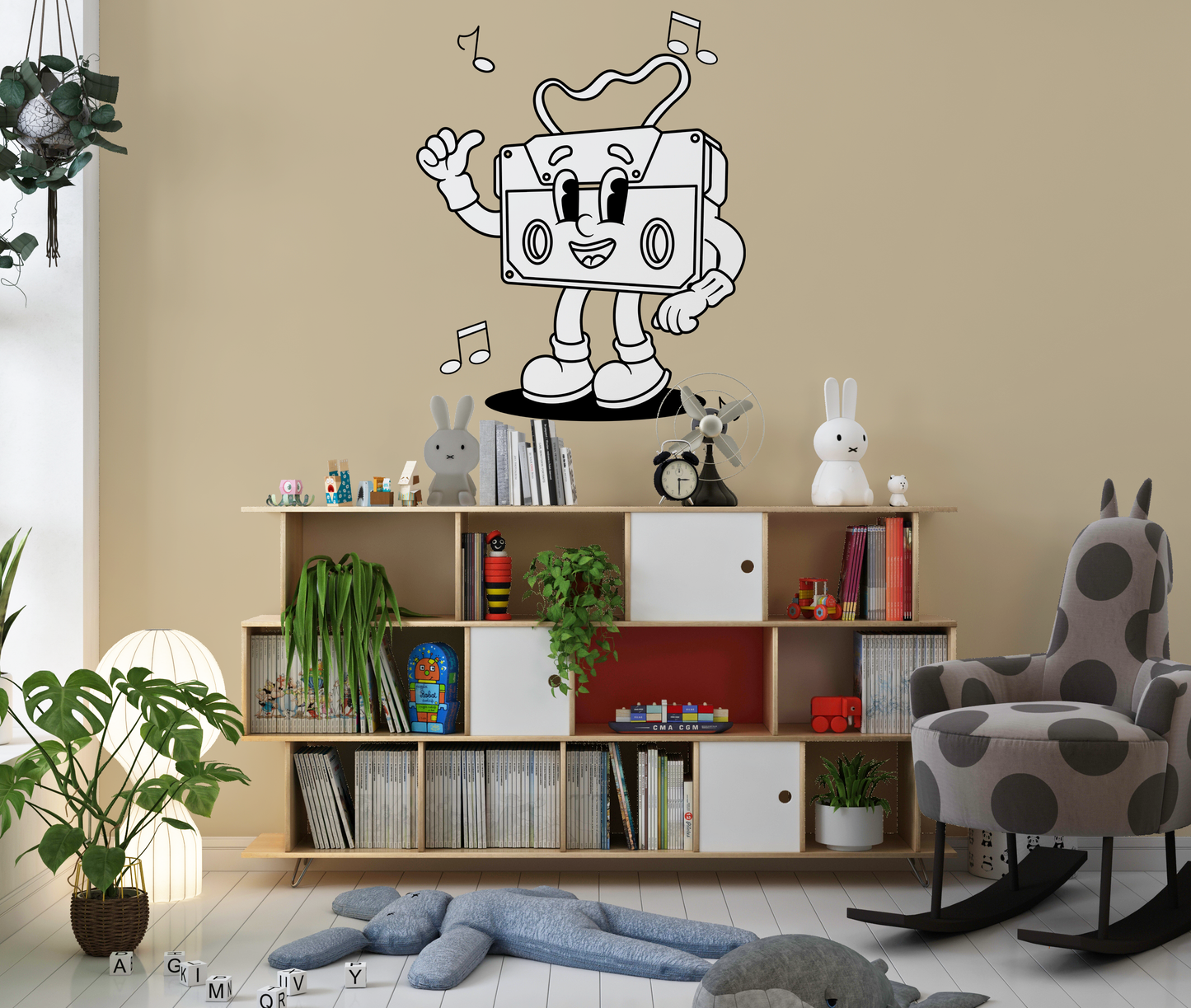 Sticker mural “Au bout de la bande” – Repositionnable et sans colle