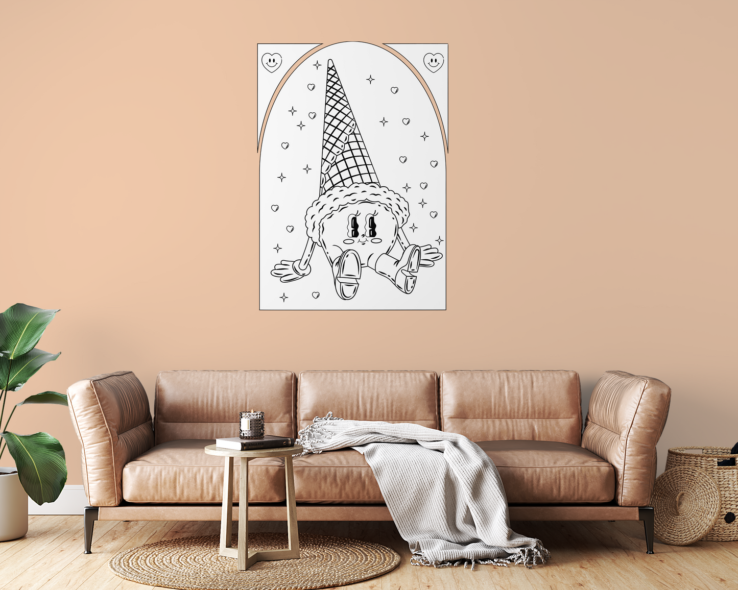 Sticker mural “Boule & Cool” – Repositionnable et sans colle