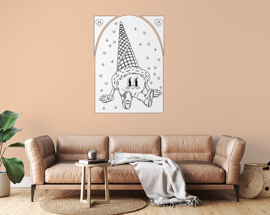 Sticker mural “Boule & Cool” – Repositionnable et sans colle