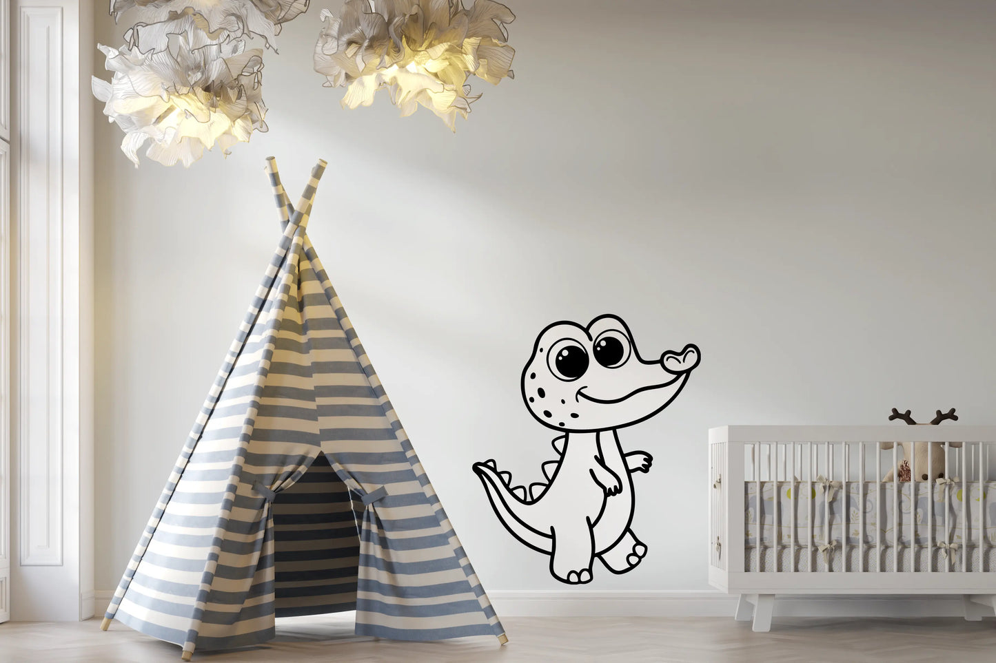 Sticker mural “Croco Craquant” – Repositionnable et sans colle