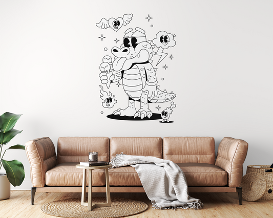 Sticker mural " Draglace” – Repositionnable et sans colle