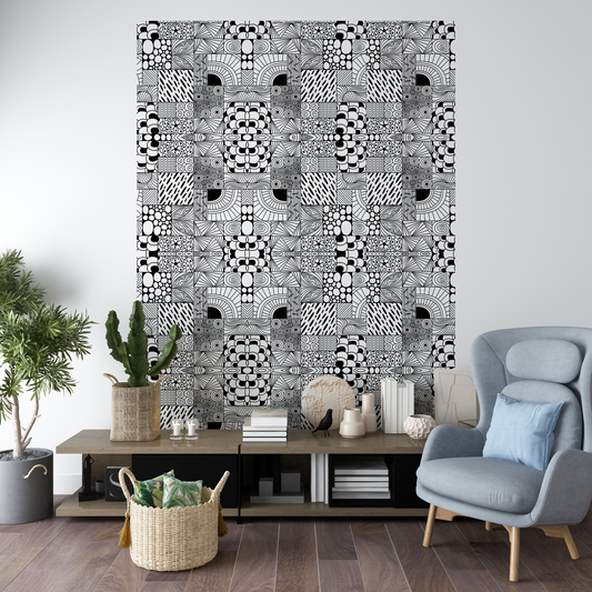 Sticker mural "Fracta" – Repositionnable et sans colle