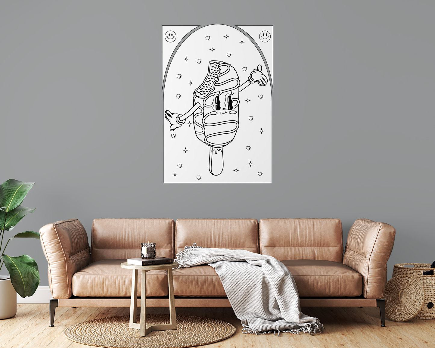 Sticker mural "Glace Chill” – Repositionnable et sans colle