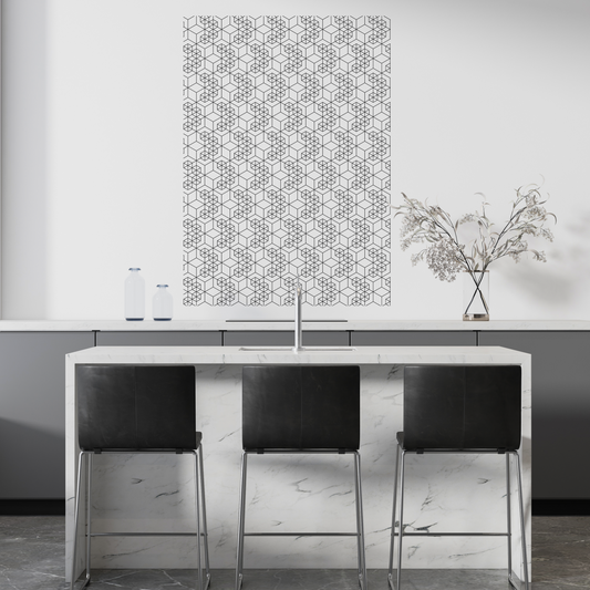 Sticker mural "Hexia" – Repositionnable et sans colle