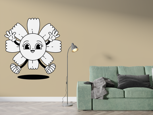 Sticker mural "Jumping Jackeline” – Repositionnable et sans colle