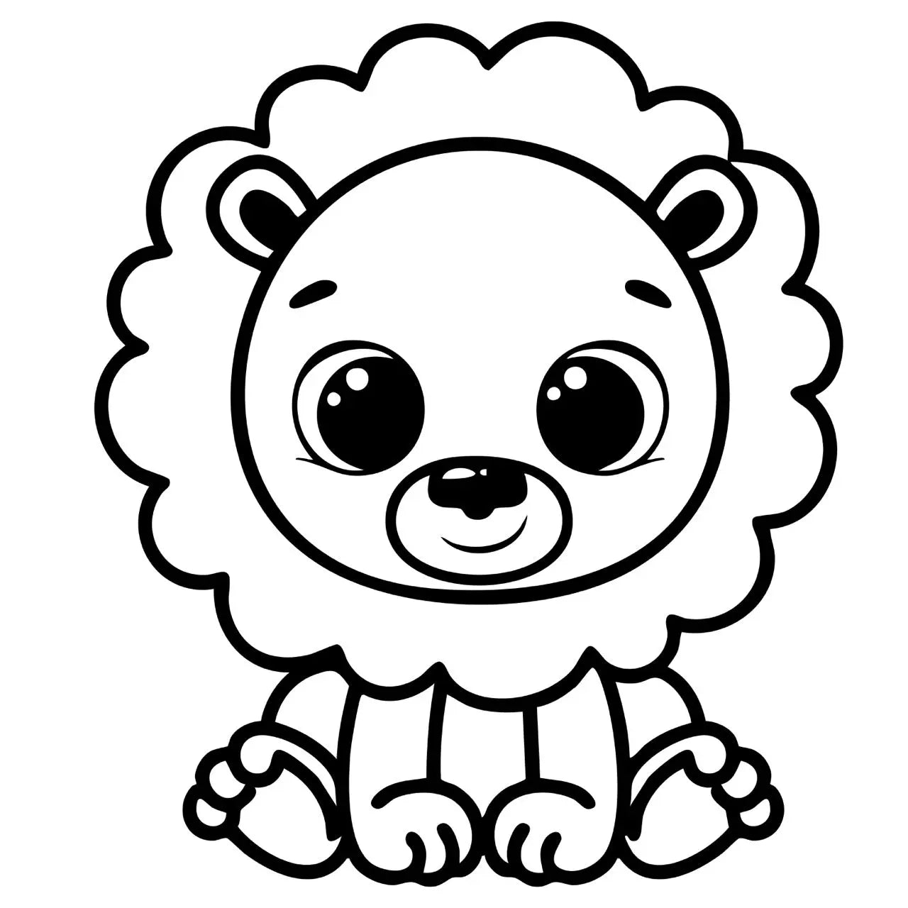 Sticker mural “Lionceau Chouchou” – Repositionnable et sans colle