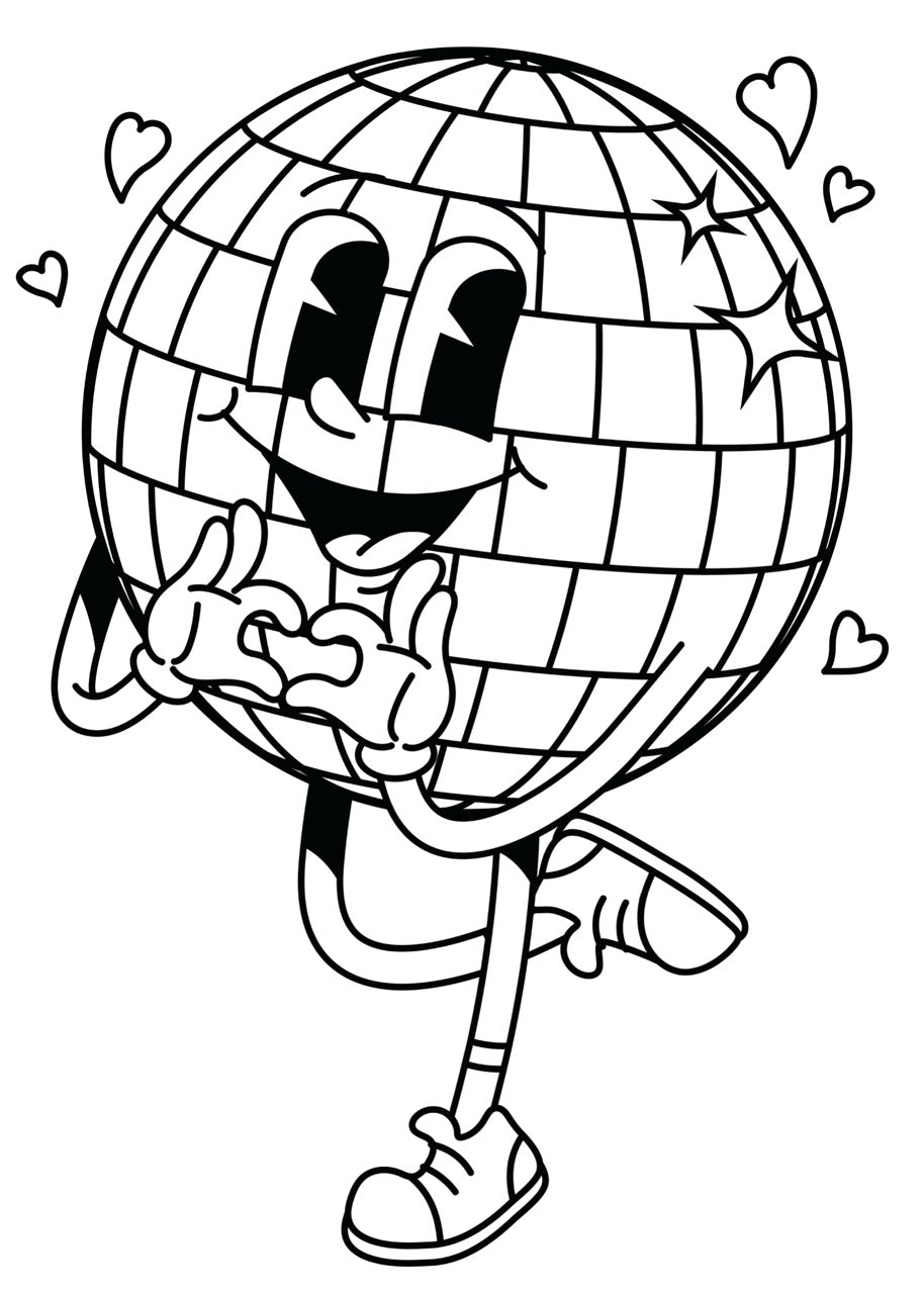 Sticker mural "Love & Disco” – Repositionnable et sans colle