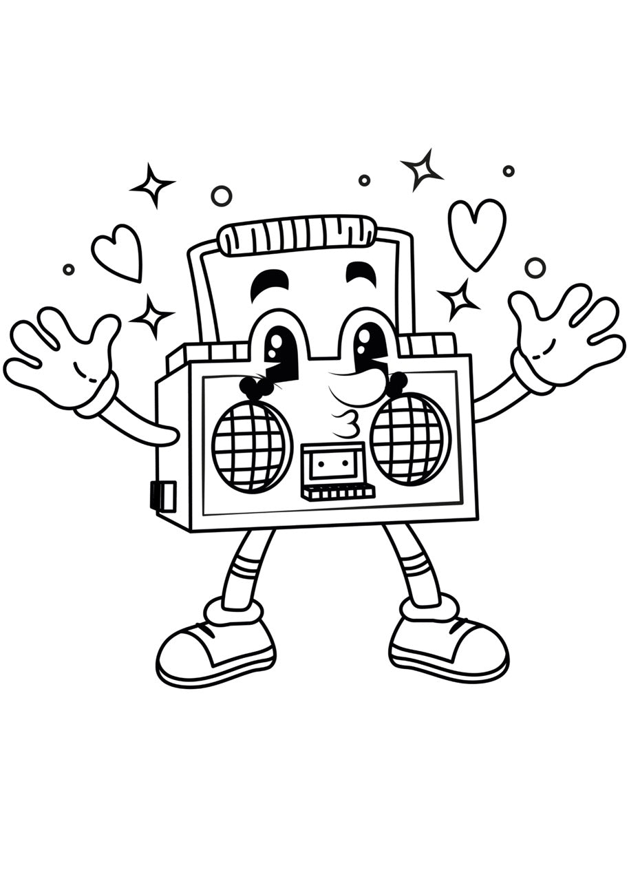 Sticker mural "Musikman” – Repositionnable et sans colle