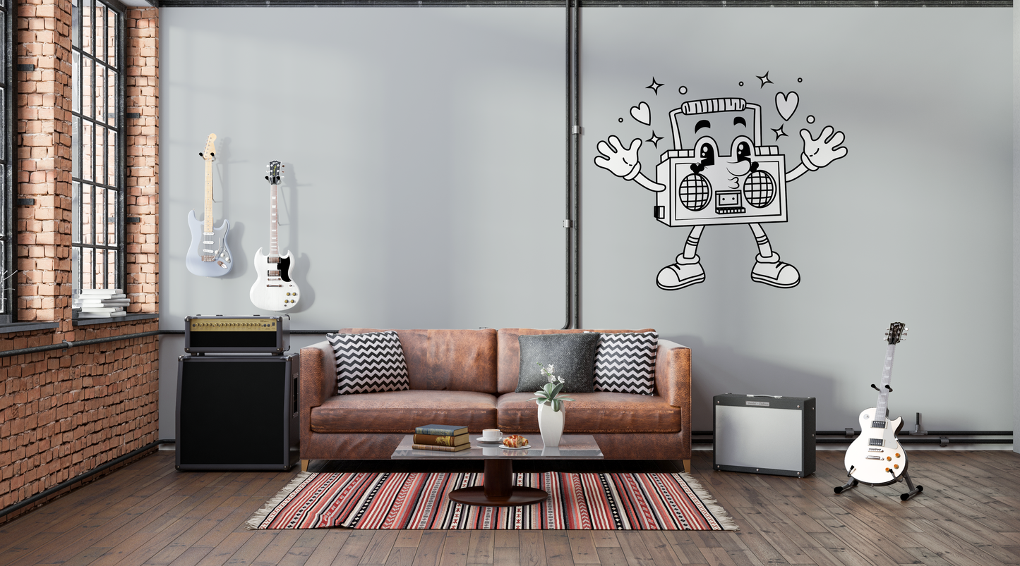Sticker mural "Musikman” – Repositionnable et sans colle