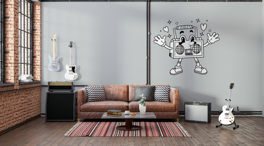 Sticker mural "Musikman” – Repositionnable et sans colle