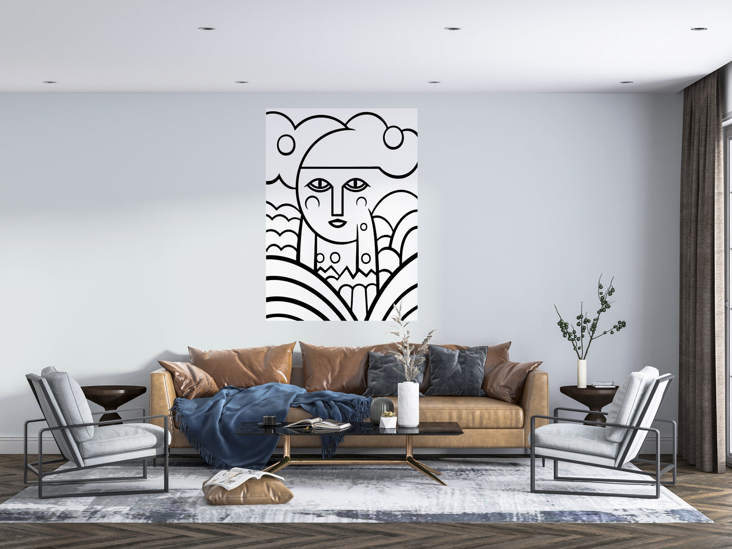 Sticker mural "Nova" – Repositionnable et sans colle