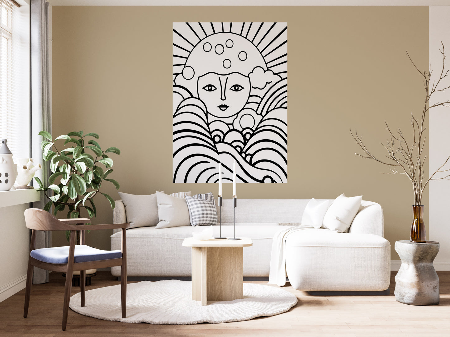 Sticker mural "Oria" – Repositionnable et sans colle
