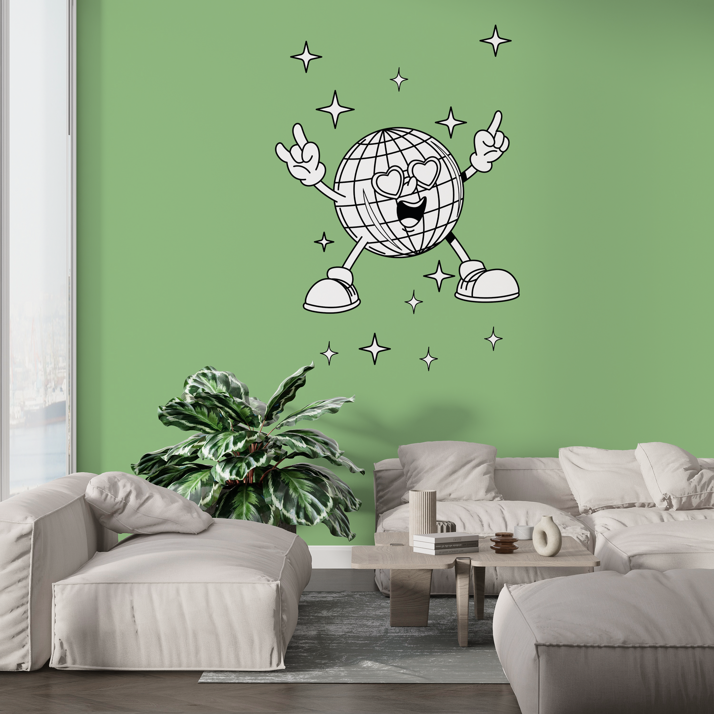Sticker mural "Paillettes en folie” – Repositionnable et sans colle