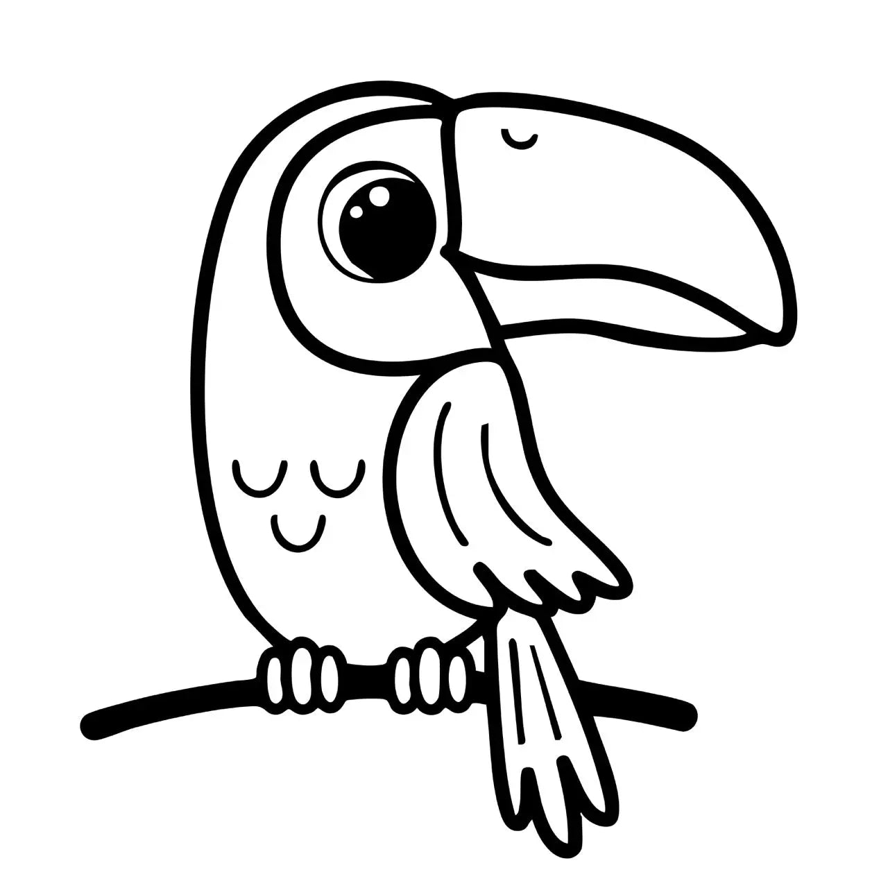 Sticker mural “Pépito le Perroquet” – Repositionnable et sans colle