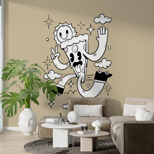 Sticker mural "Pizza Trip” – Repositionnable et sans colle