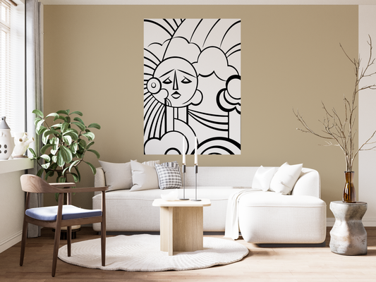 Sticker mural "Romy" – Repositionnable et sans colle