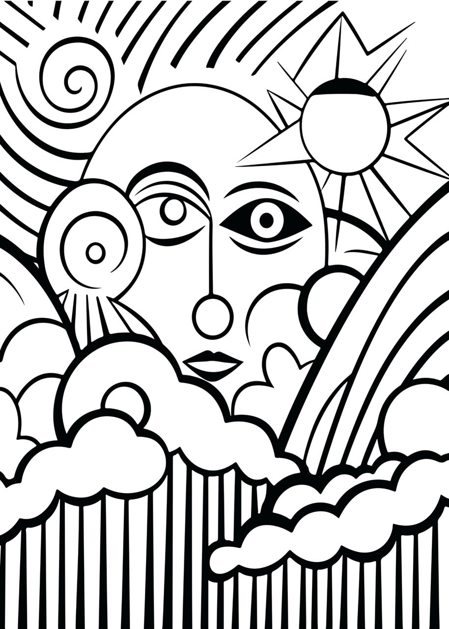 Sticker mural "Solune" – Repositionnable et sans colle