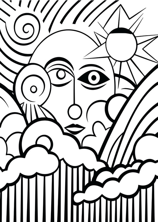 Sticker mural "Solune" – Repositionnable et sans colle