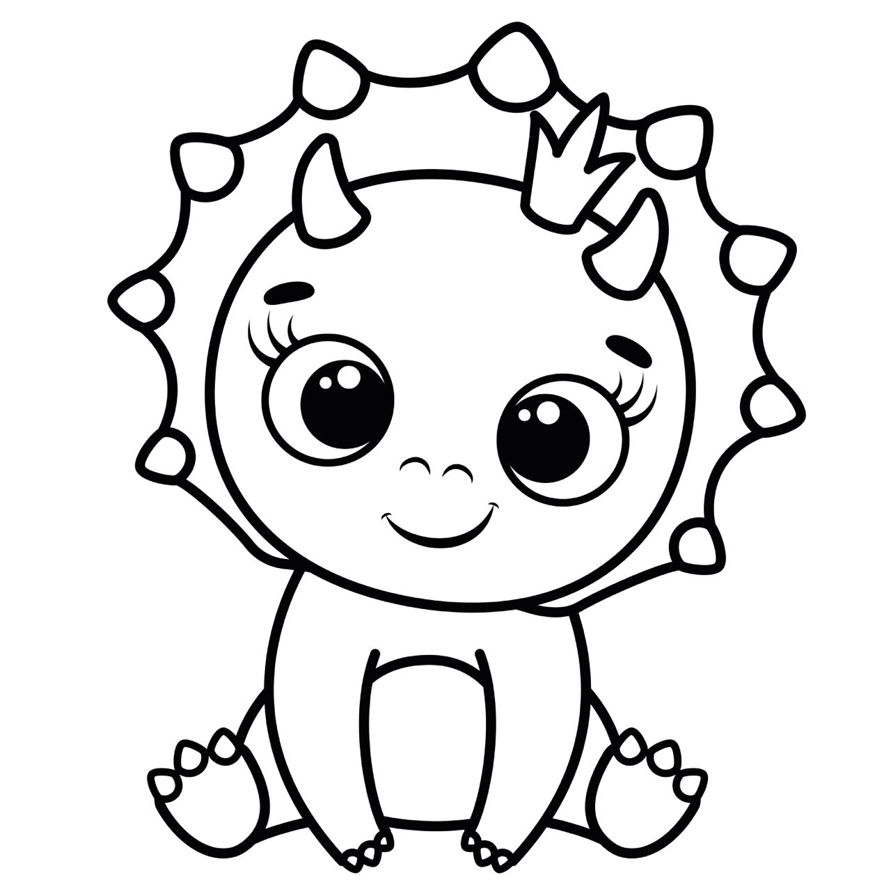 Sticker mural “Couronnet le Dino” – Repositionnable et sans colle