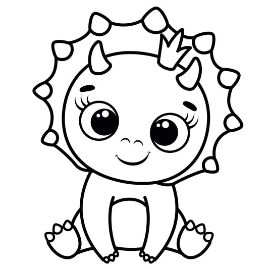 Sticker mural “Couronnet le Dino” – Repositionnable et sans colle