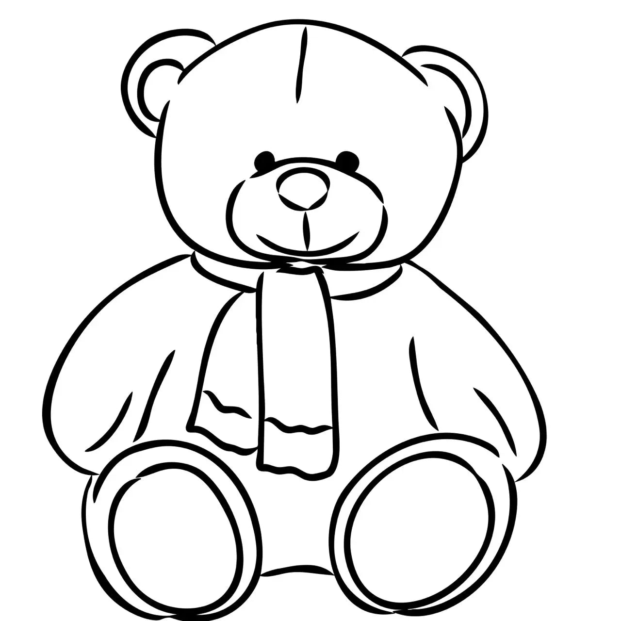 Sticker mural “Nounours Tout Doux” – Repositionnable et sans colle