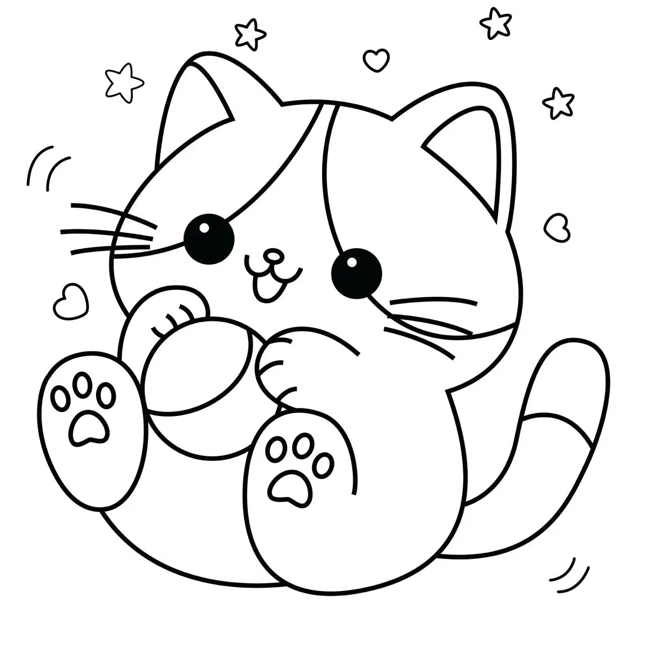 Sticker mural “Chaton malicieux” – Repositionnable et sans colle