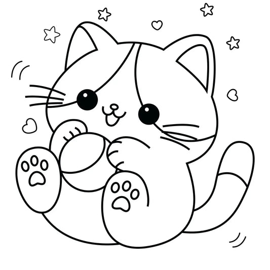 Sticker mural “Chaton malicieux” – Repositionnable et sans colle