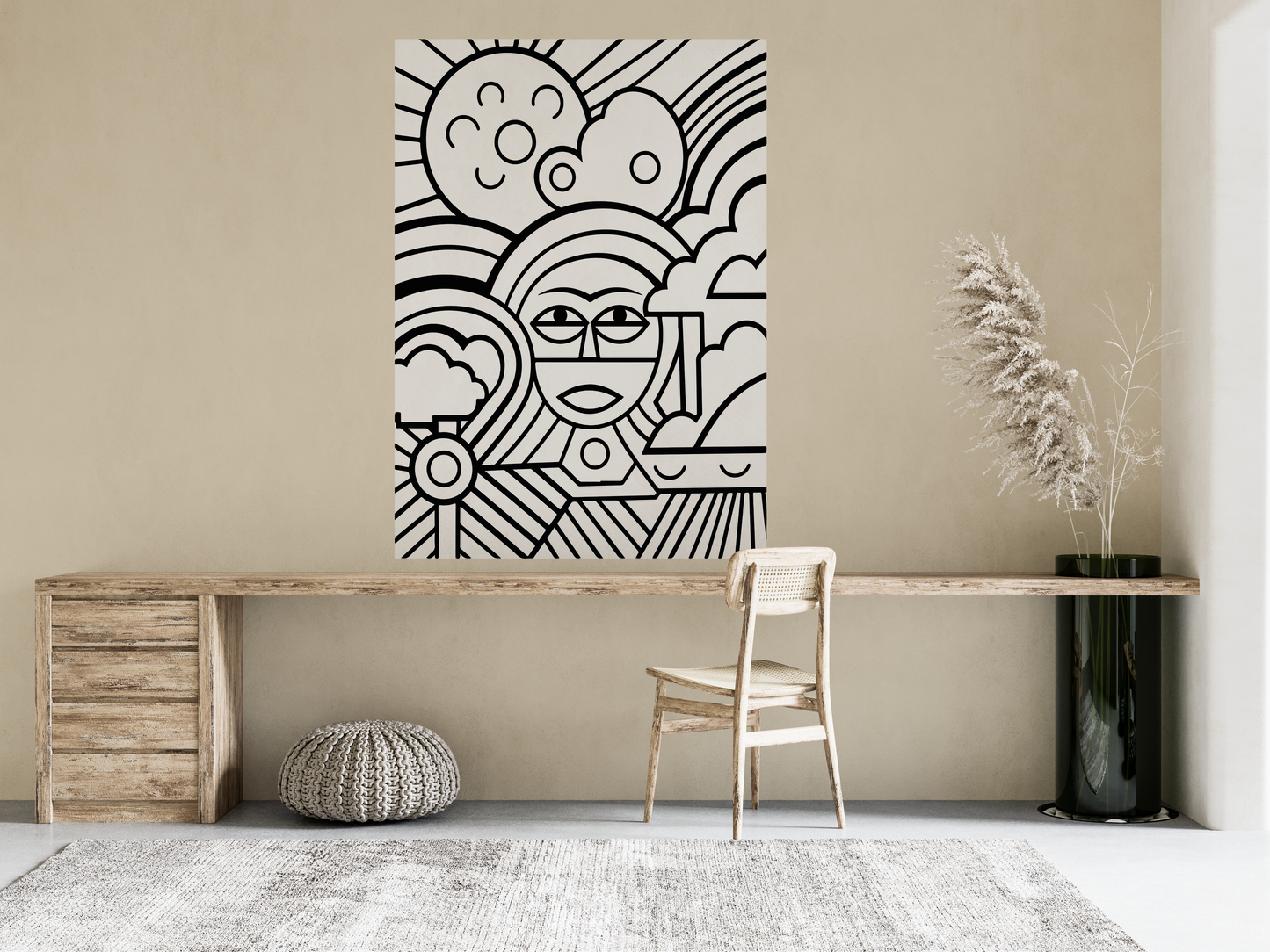 Sticker mural "Syel" – Repositionnable et sans colle