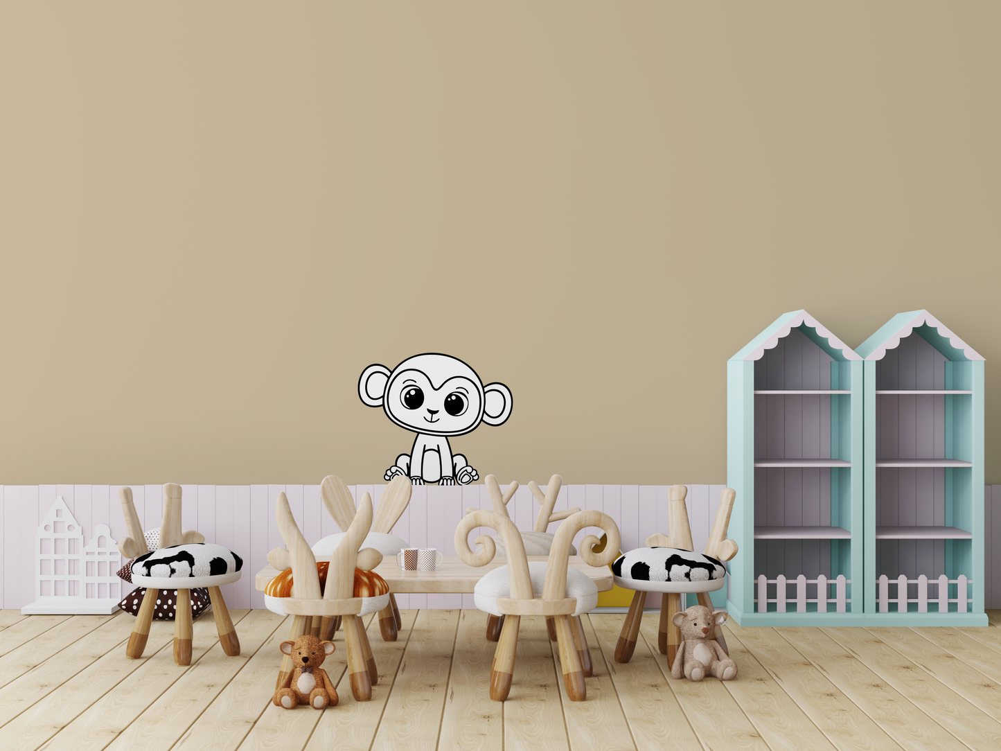 Sticker mural “Oustiti trop mimi” – Repositionnable et sans colle