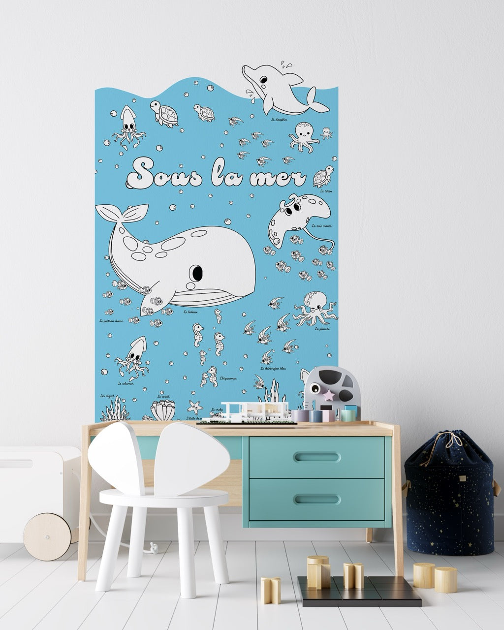 Sticker mural "Sous la mer " – Repositionnable et sans colle