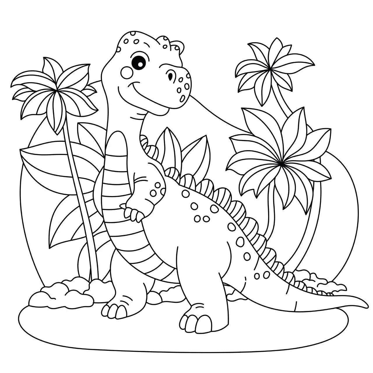 Sticker mural “T-Rex island” – Repositionnable et sans colle