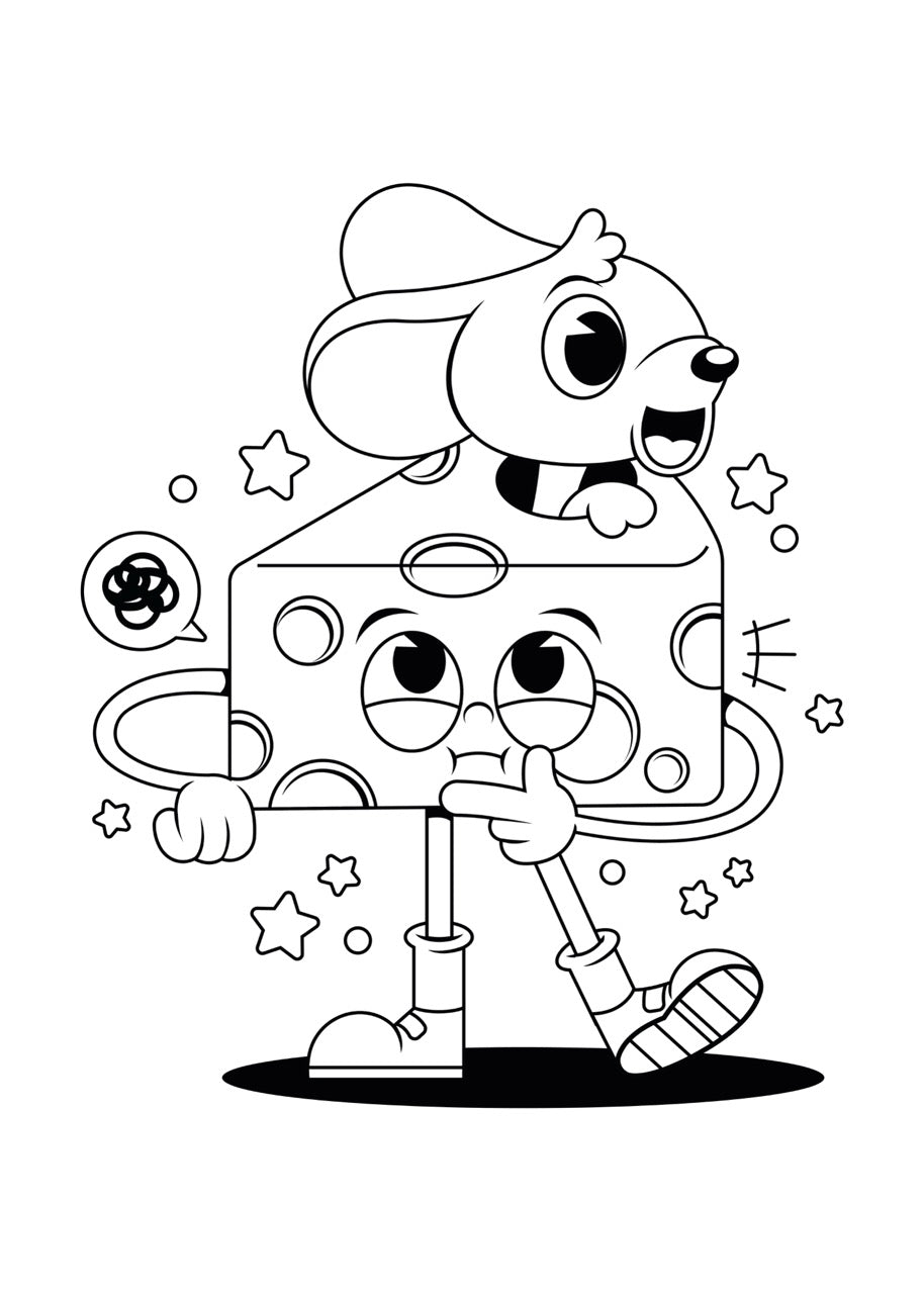 Sticker mural "Tax-Cheese” – Repositionnable et sans colle