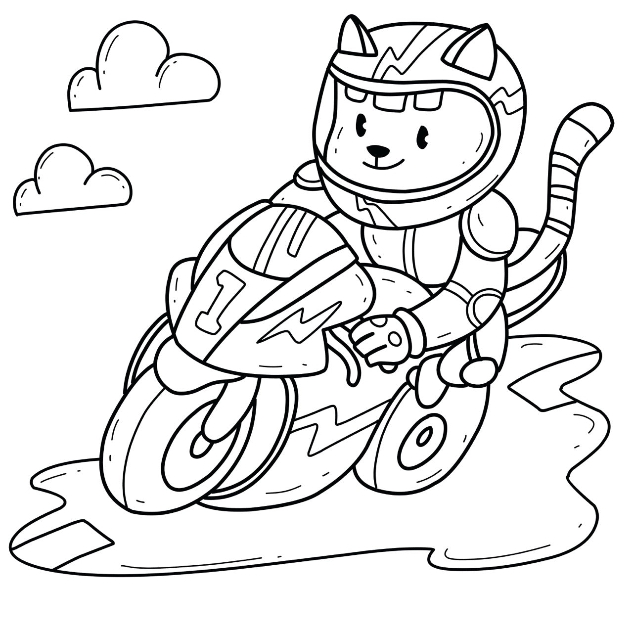 Sticker mural “Turbochat” – Repositionnable et sans colle