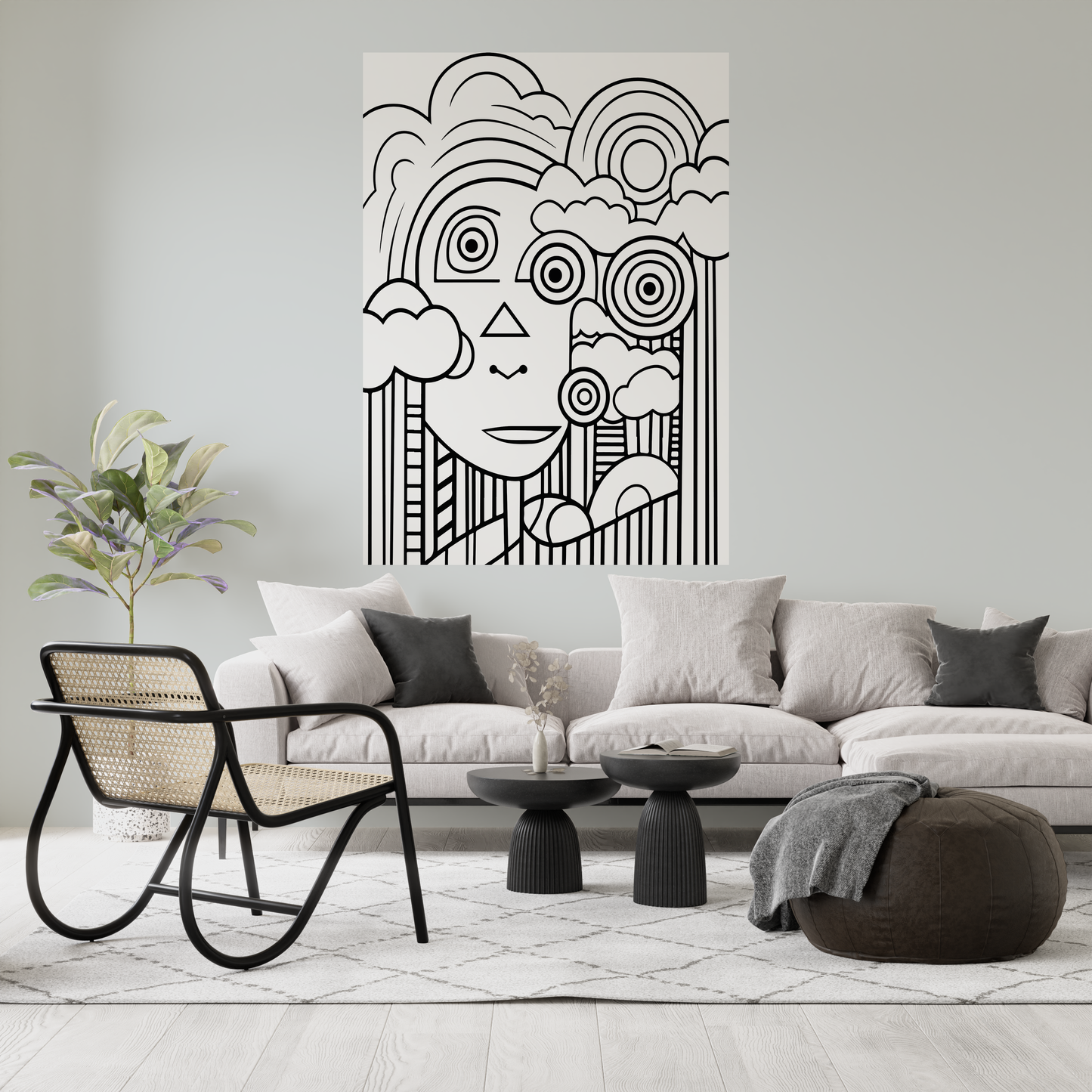 Sticker mural "Veyra" – Repositionnable et sans colle