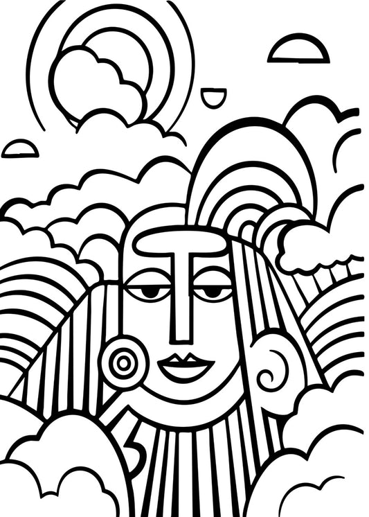 Sticker mural "Zéphir" – Repositionnable et sans colle