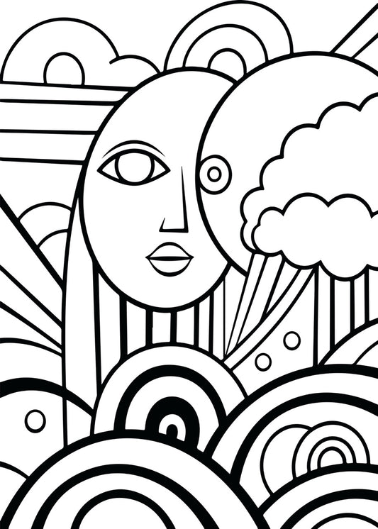 Sticker mural "Zinae" – Repositionnable et sans colle