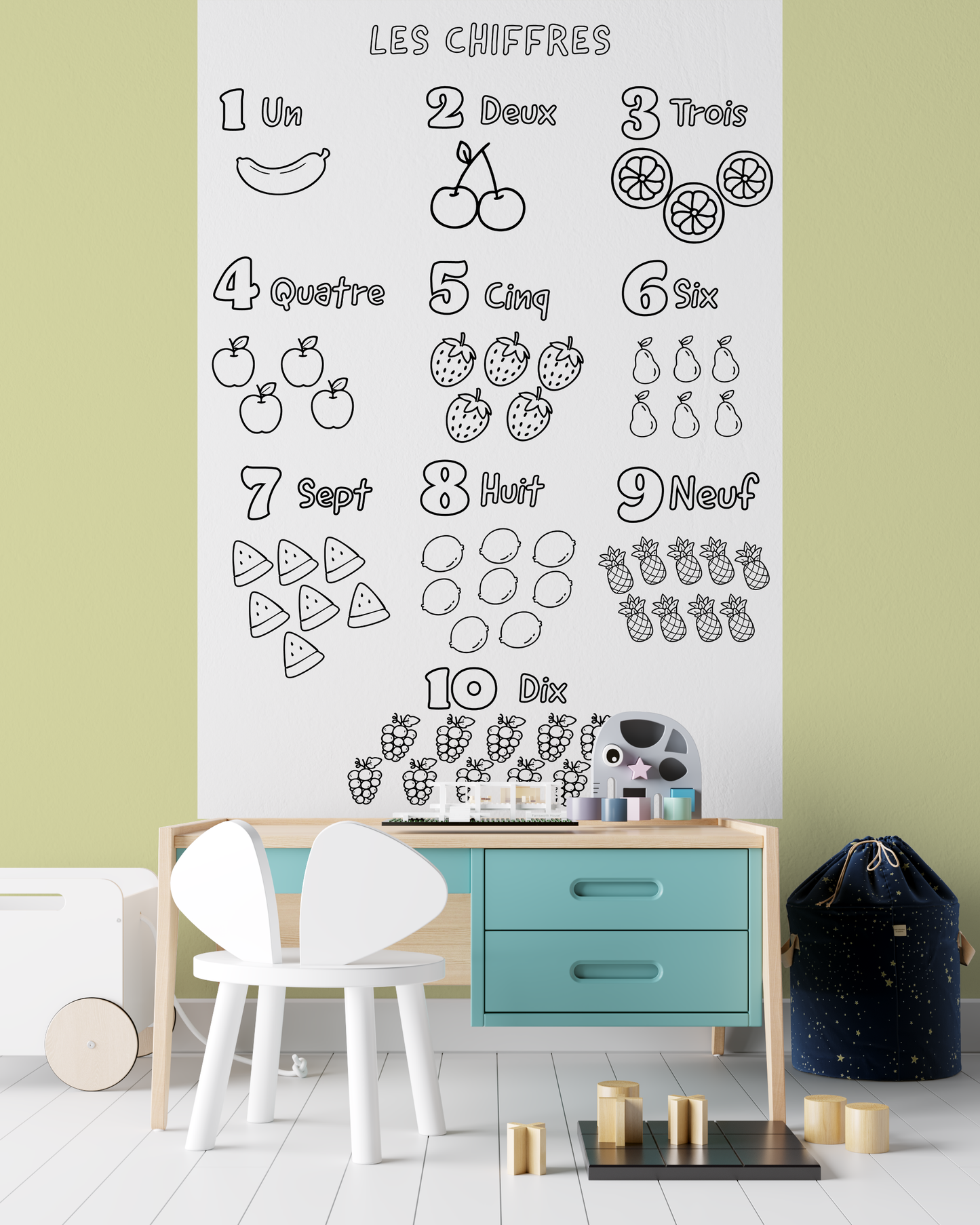 apprendre les chiffres en coloriant