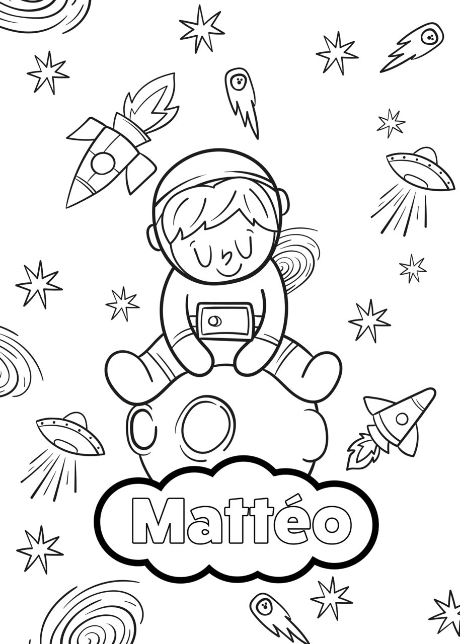 Sticker mural "Dans la lune" – Repositionnable et sans colle