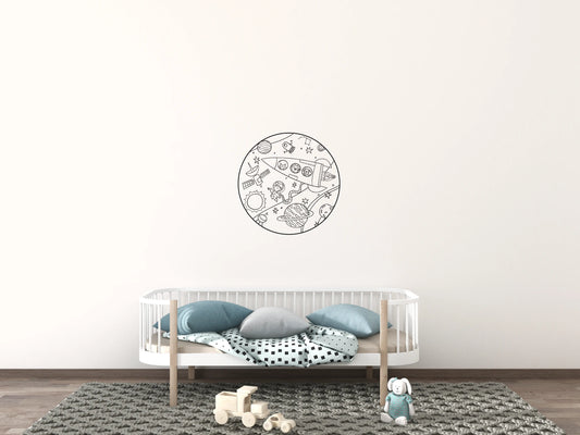 Sticker "Envolée Spatiale" - Repositionnable et sans colle